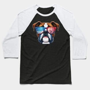 Boxer 4th of July Baseball T-Shirt